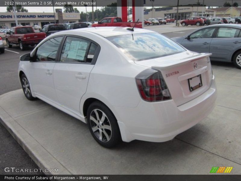 Aspen White / Charcoal 2012 Nissan Sentra 2.0 SR