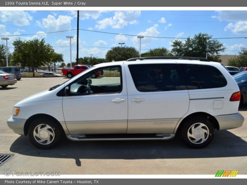 Super White / Gray 1999 Toyota Sienna XLE
