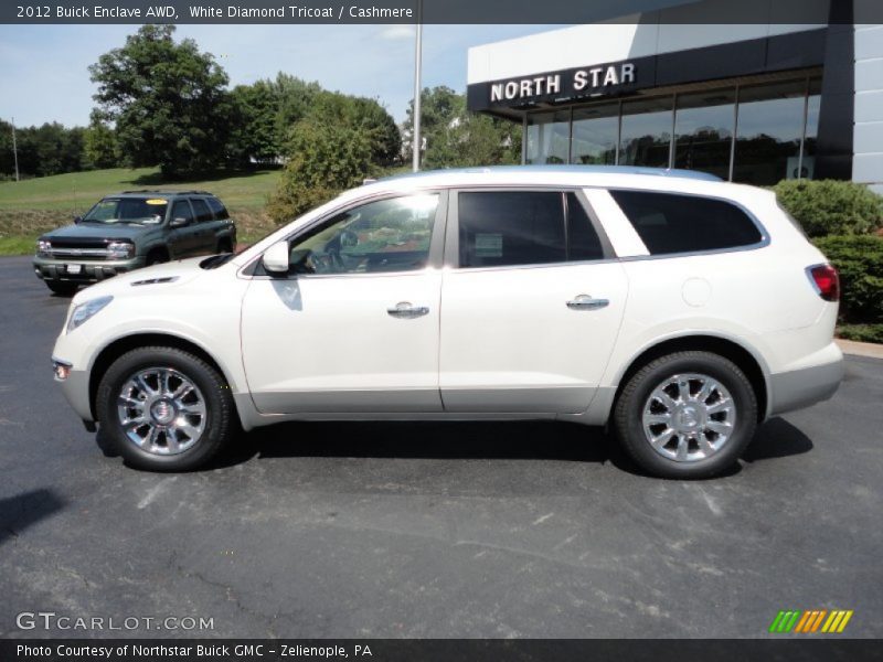 White Diamond Tricoat / Cashmere 2012 Buick Enclave AWD