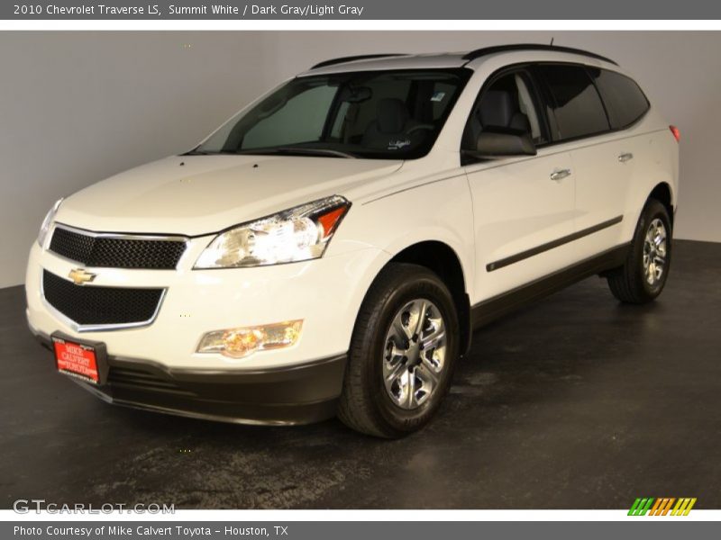 Summit White / Dark Gray/Light Gray 2010 Chevrolet Traverse LS
