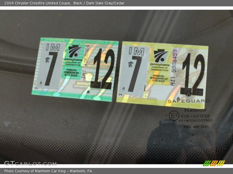 Black / Dark Slate Gray/Cedar 2004 Chrysler Crossfire Limited Coupe