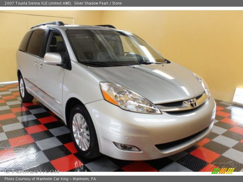 Silver Shadow Pearl / Stone 2007 Toyota Sienna XLE Limited AWD