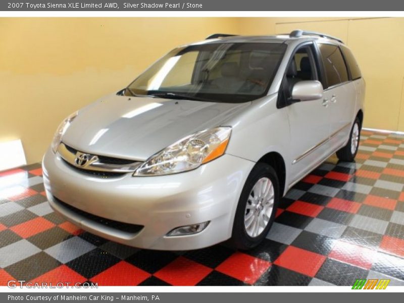 Silver Shadow Pearl / Stone 2007 Toyota Sienna XLE Limited AWD