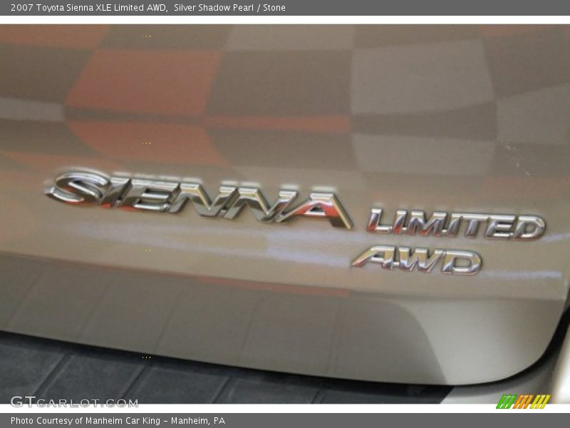 Silver Shadow Pearl / Stone 2007 Toyota Sienna XLE Limited AWD
