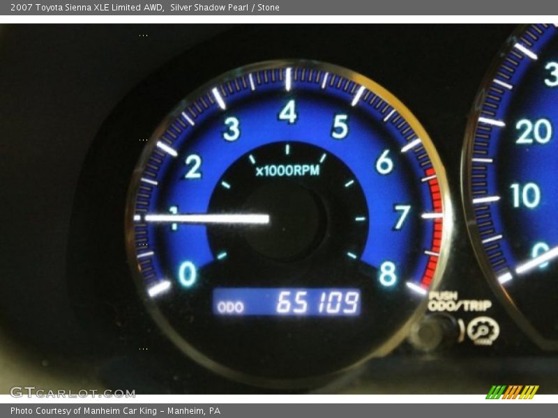 Silver Shadow Pearl / Stone 2007 Toyota Sienna XLE Limited AWD