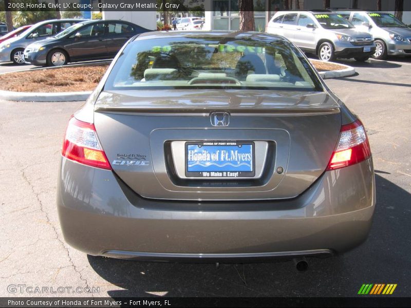 Galaxy Gray Metallic / Gray 2008 Honda Civic LX Coupe