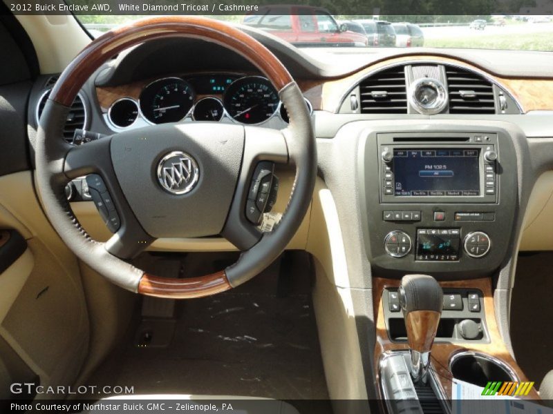 White Diamond Tricoat / Cashmere 2012 Buick Enclave AWD