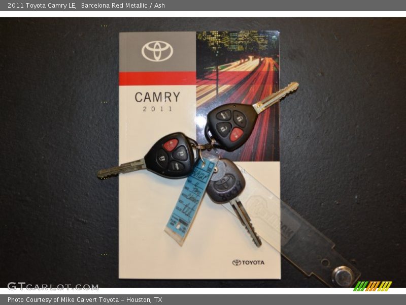 Barcelona Red Metallic / Ash 2011 Toyota Camry LE
