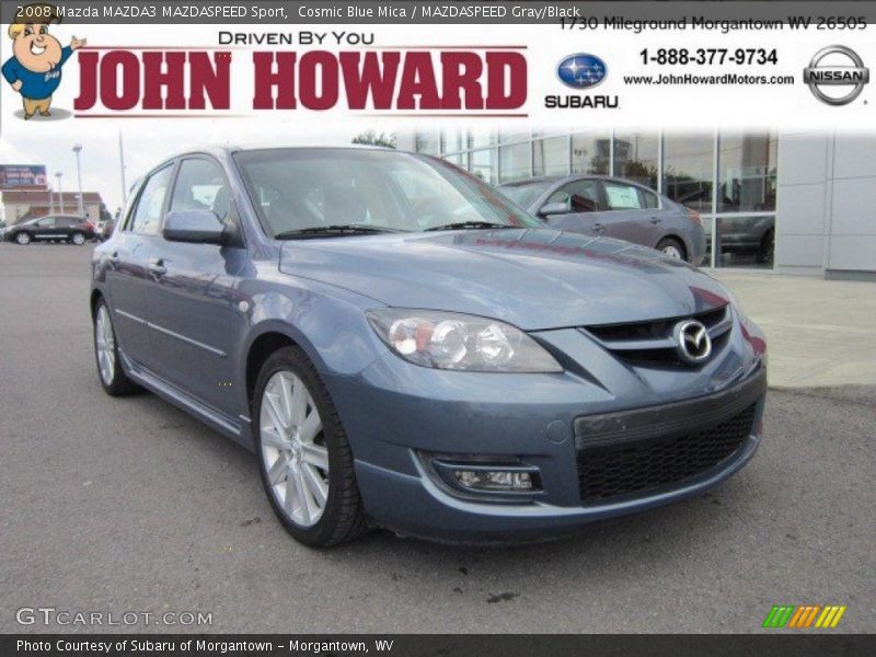 Cosmic Blue Mica / MAZDASPEED Gray/Black 2008 Mazda MAZDA3 MAZDASPEED Sport