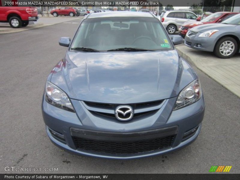 Cosmic Blue Mica / MAZDASPEED Gray/Black 2008 Mazda MAZDA3 MAZDASPEED Sport