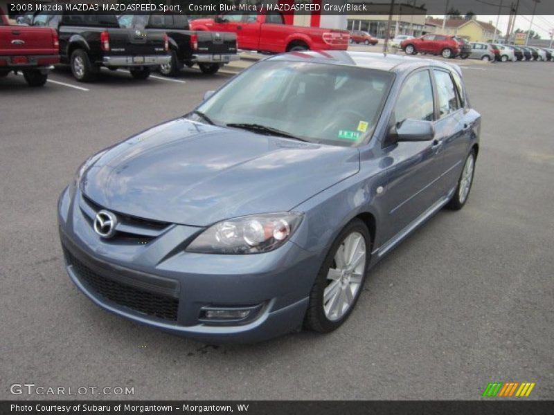 Cosmic Blue Mica / MAZDASPEED Gray/Black 2008 Mazda MAZDA3 MAZDASPEED Sport