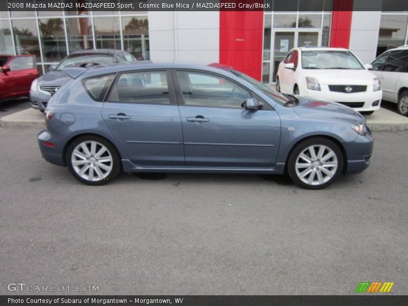 Cosmic Blue Mica / MAZDASPEED Gray/Black 2008 Mazda MAZDA3 MAZDASPEED Sport