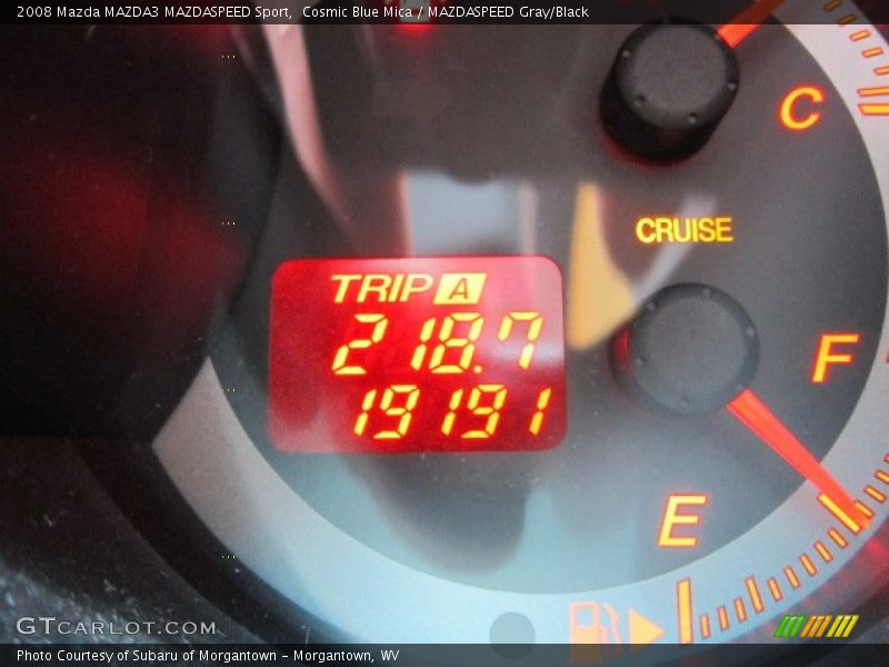Cosmic Blue Mica / MAZDASPEED Gray/Black 2008 Mazda MAZDA3 MAZDASPEED Sport