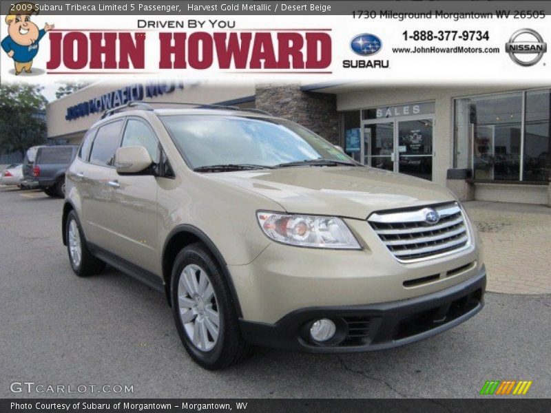 Harvest Gold Metallic / Desert Beige 2009 Subaru Tribeca Limited 5 Passenger