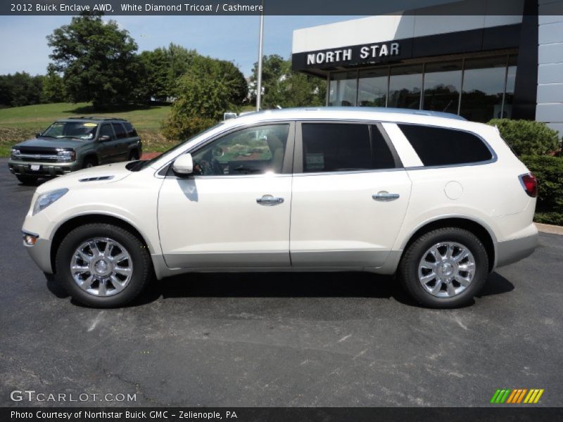 White Diamond Tricoat / Cashmere 2012 Buick Enclave AWD