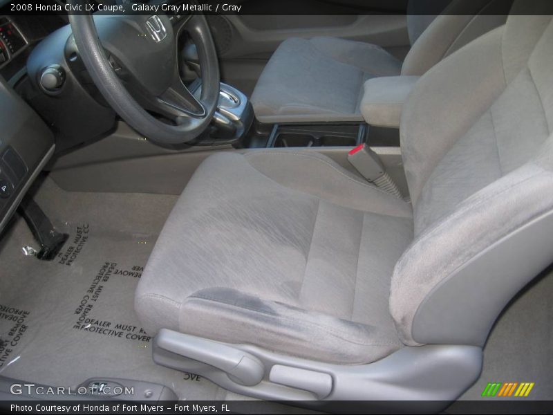Galaxy Gray Metallic / Gray 2008 Honda Civic LX Coupe