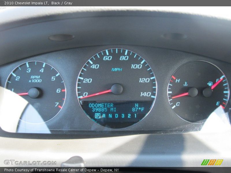 Black / Gray 2010 Chevrolet Impala LT
