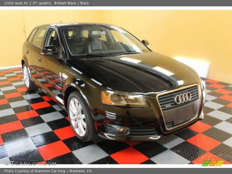 Brilliant Black / Black 2009 Audi A3 2.0T quattro