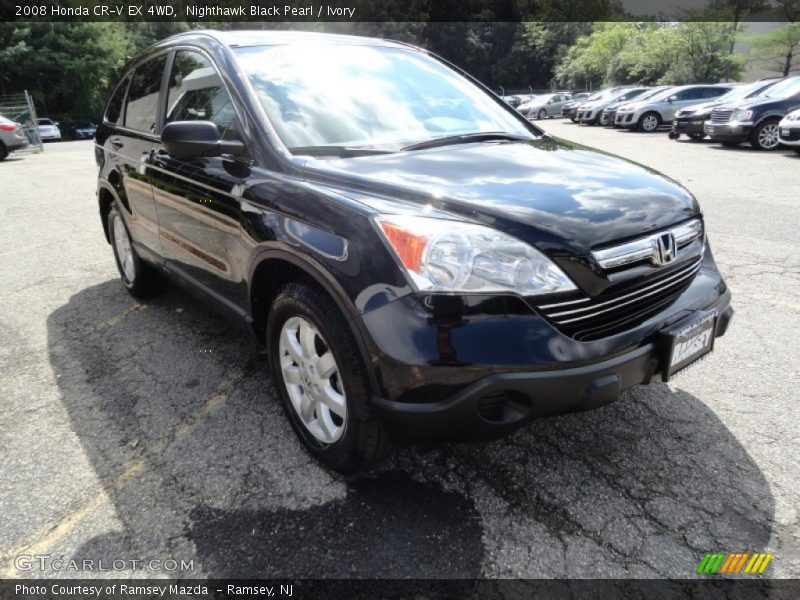Nighthawk Black Pearl / Ivory 2008 Honda CR-V EX 4WD
