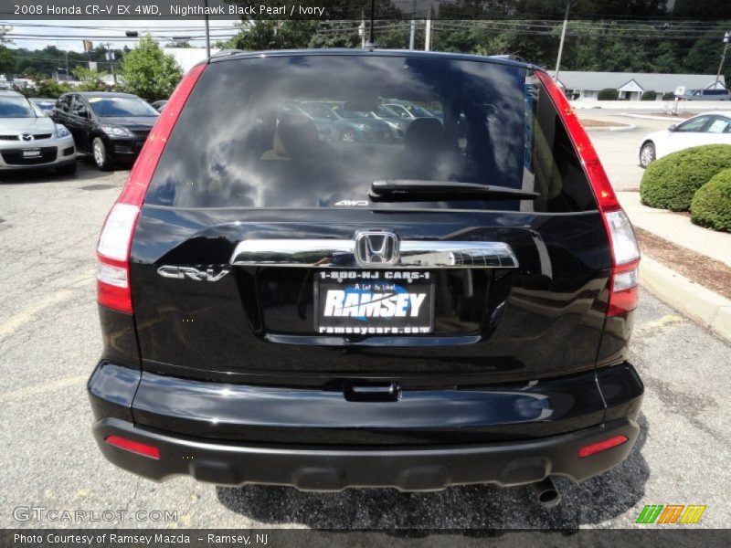 Nighthawk Black Pearl / Ivory 2008 Honda CR-V EX 4WD