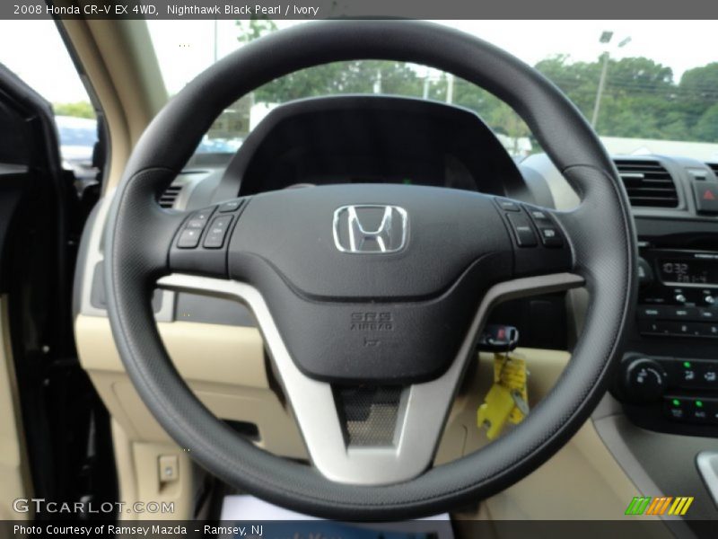 Nighthawk Black Pearl / Ivory 2008 Honda CR-V EX 4WD