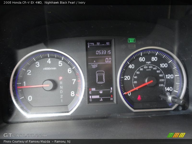 Nighthawk Black Pearl / Ivory 2008 Honda CR-V EX 4WD