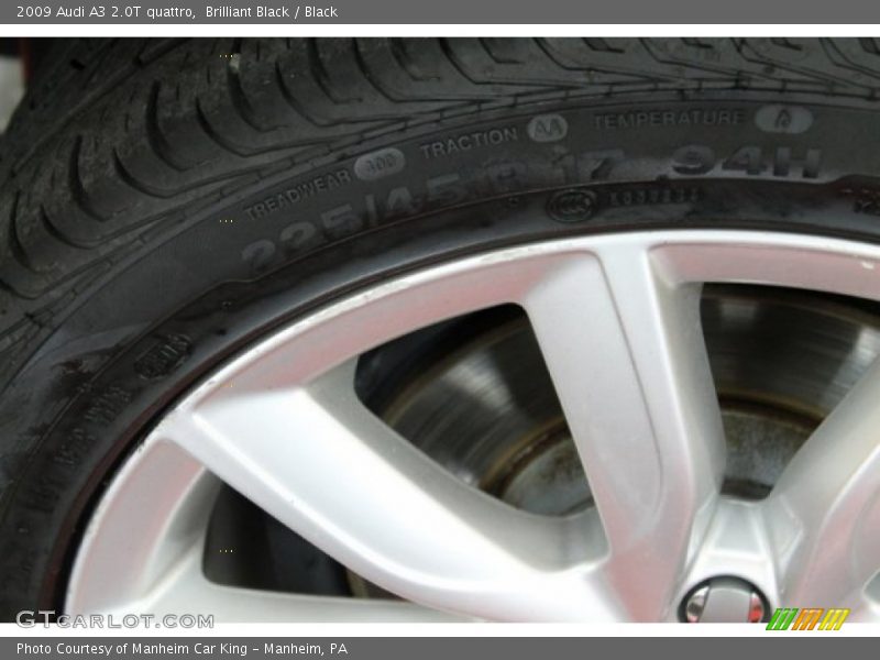 Brilliant Black / Black 2009 Audi A3 2.0T quattro