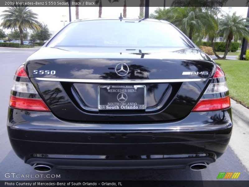 Black / Black 2009 Mercedes-Benz S 550 Sedan
