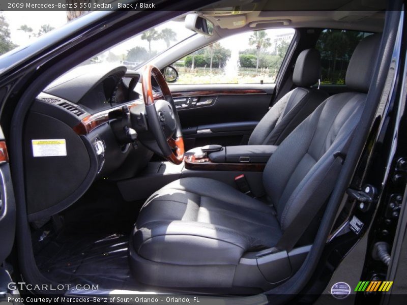 Black / Black 2009 Mercedes-Benz S 550 Sedan