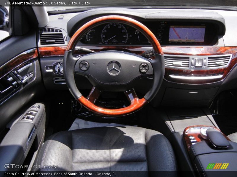 Black / Black 2009 Mercedes-Benz S 550 Sedan