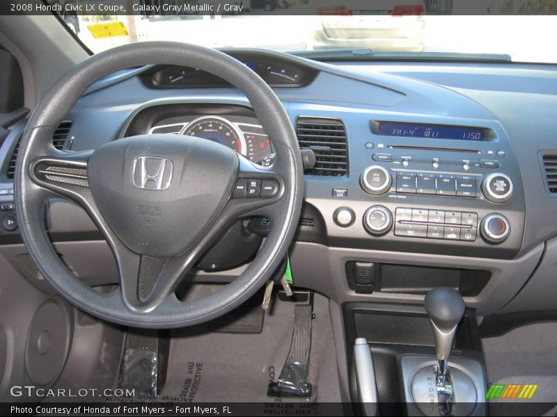 Galaxy Gray Metallic / Gray 2008 Honda Civic LX Coupe