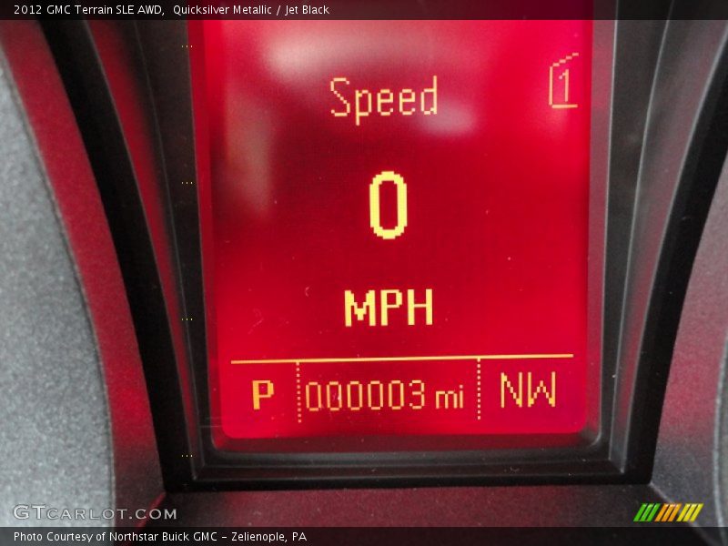 Quicksilver Metallic / Jet Black 2012 GMC Terrain SLE AWD