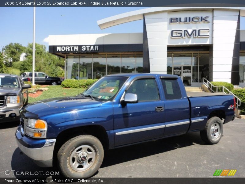 Indigo Blue Metallic / Graphite 2000 GMC Sierra 1500 SL Extended Cab 4x4