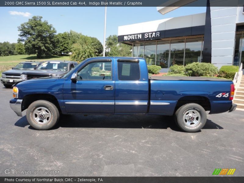 Indigo Blue Metallic / Graphite 2000 GMC Sierra 1500 SL Extended Cab 4x4