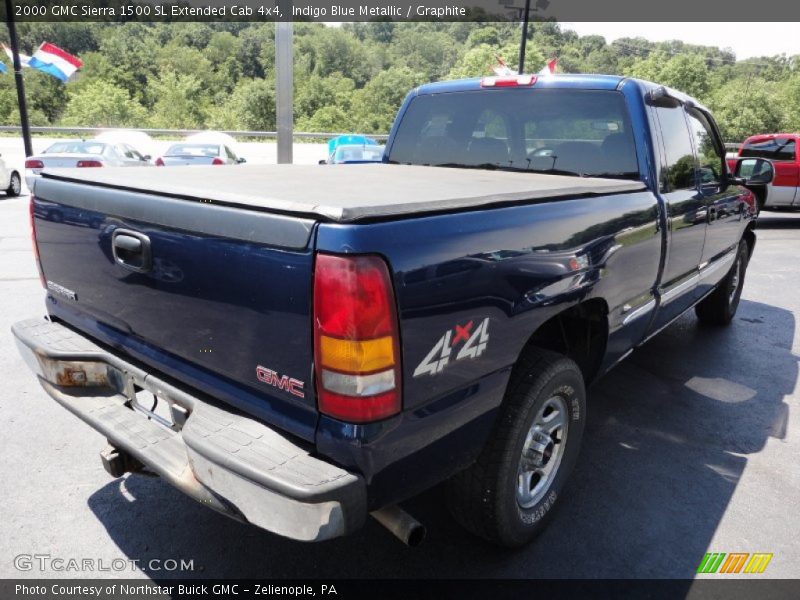 Indigo Blue Metallic / Graphite 2000 GMC Sierra 1500 SL Extended Cab 4x4
