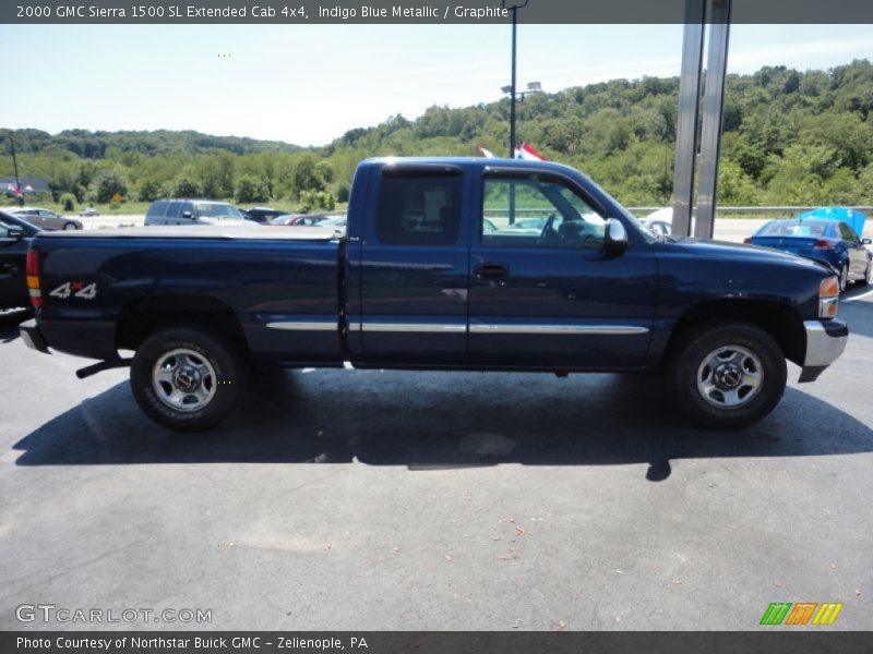 Indigo Blue Metallic / Graphite 2000 GMC Sierra 1500 SL Extended Cab 4x4