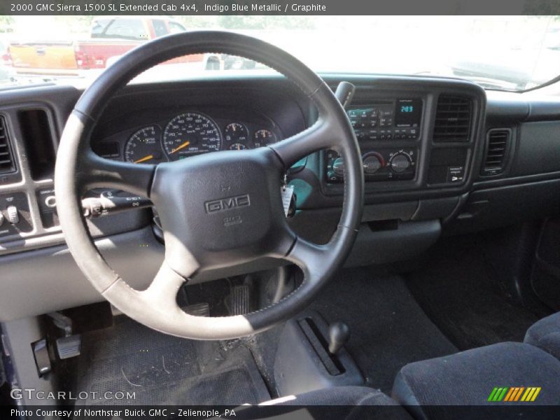 Indigo Blue Metallic / Graphite 2000 GMC Sierra 1500 SL Extended Cab 4x4