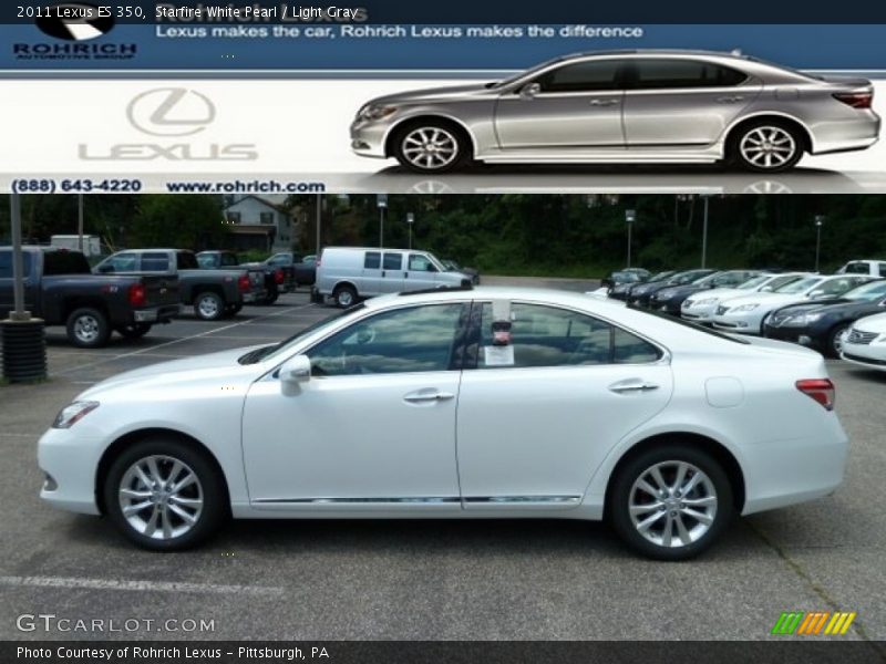 Starfire White Pearl / Light Gray 2011 Lexus ES 350