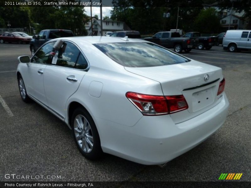 Starfire White Pearl / Light Gray 2011 Lexus ES 350