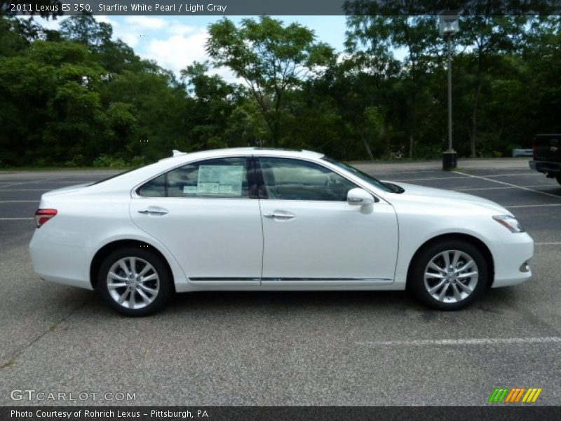 Starfire White Pearl / Light Gray 2011 Lexus ES 350