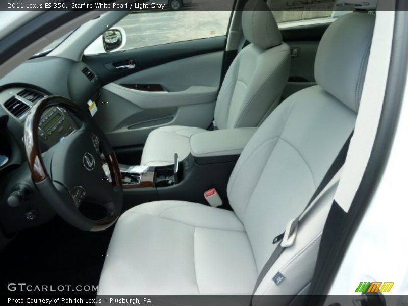 Starfire White Pearl / Light Gray 2011 Lexus ES 350