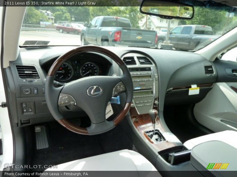 Starfire White Pearl / Light Gray 2011 Lexus ES 350