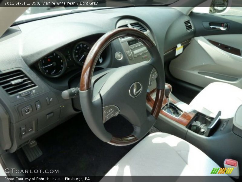 Starfire White Pearl / Light Gray 2011 Lexus ES 350