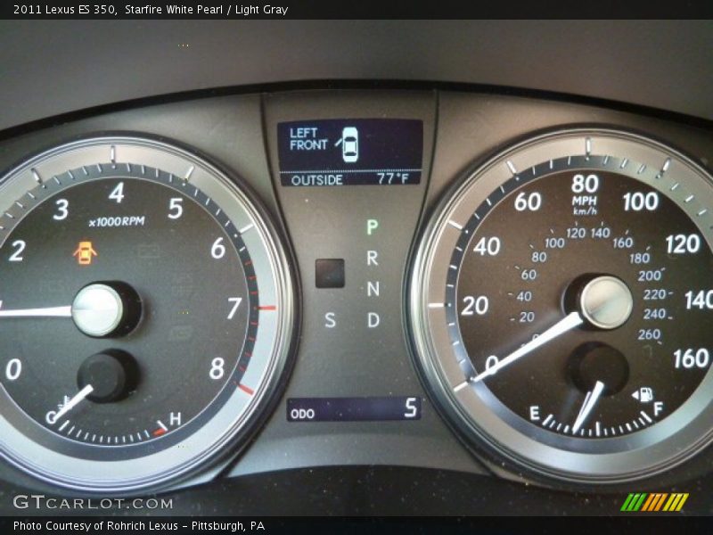 Starfire White Pearl / Light Gray 2011 Lexus ES 350