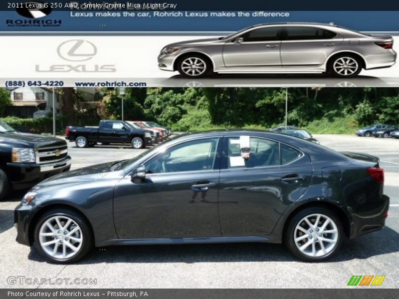 Smoky Granite Mica / Light Gray 2011 Lexus IS 250 AWD