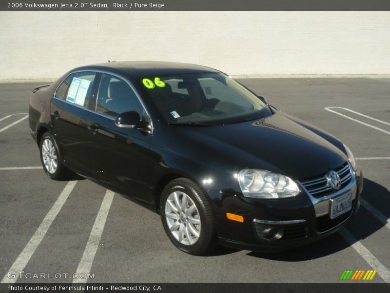 Black / Pure Beige 2006 Volkswagen Jetta 2.0T Sedan