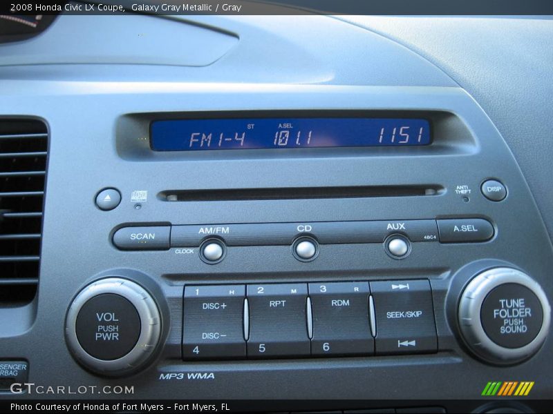Galaxy Gray Metallic / Gray 2008 Honda Civic LX Coupe