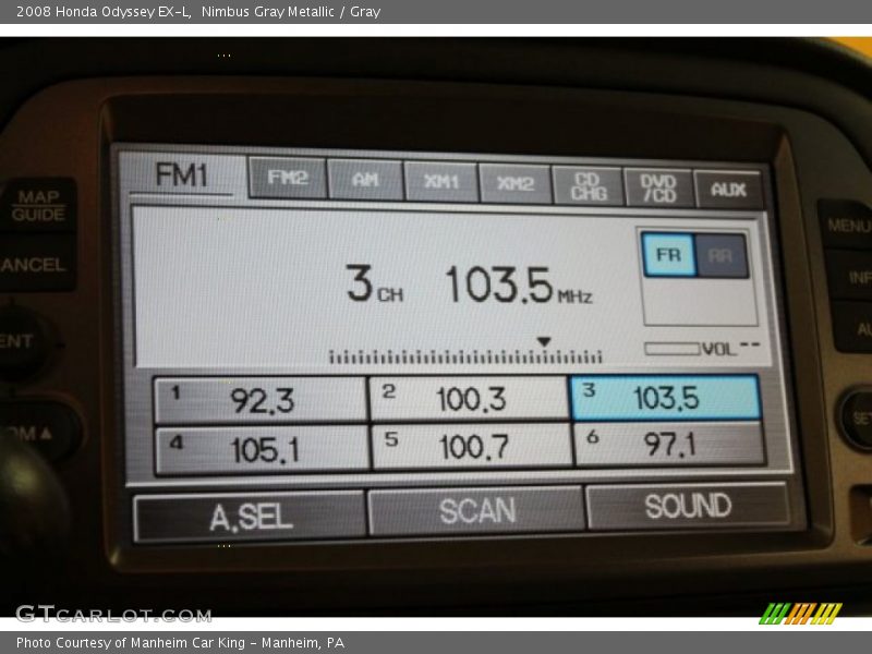 Nimbus Gray Metallic / Gray 2008 Honda Odyssey EX-L