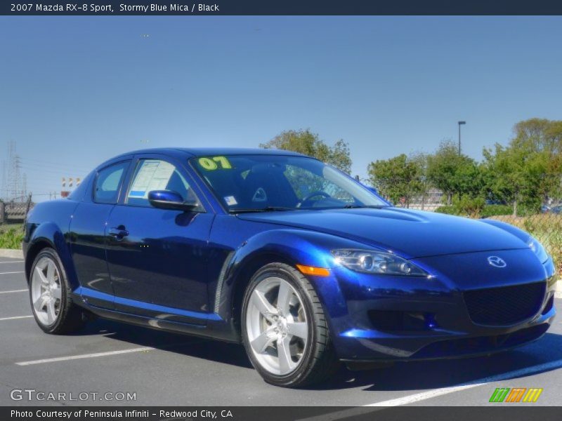 Stormy Blue Mica / Black 2007 Mazda RX-8 Sport