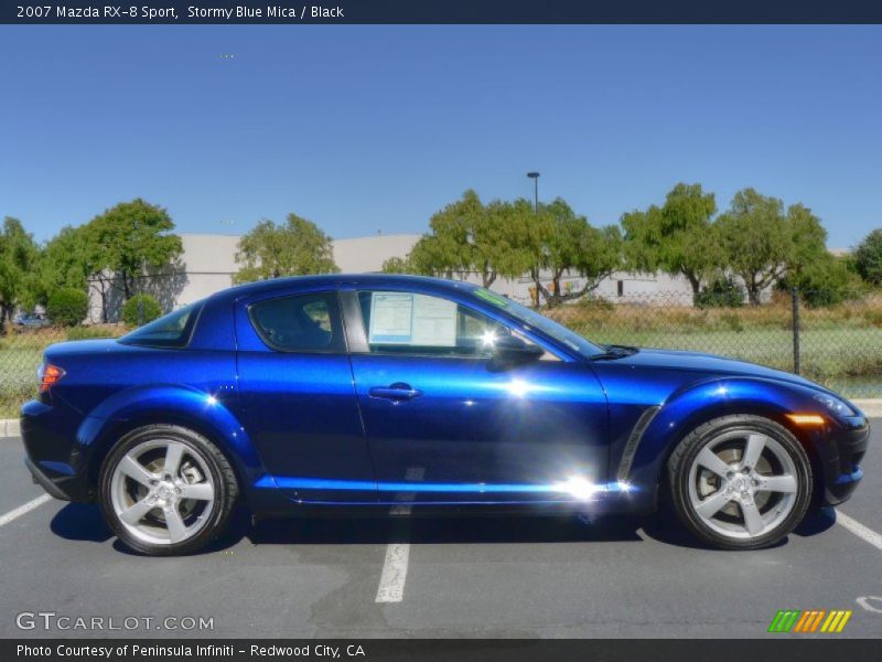 Stormy Blue Mica / Black 2007 Mazda RX-8 Sport